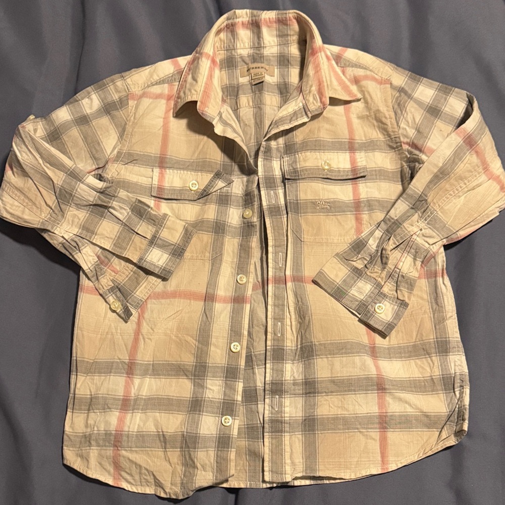 Burberry Boys Plaid Button-Up Shirt